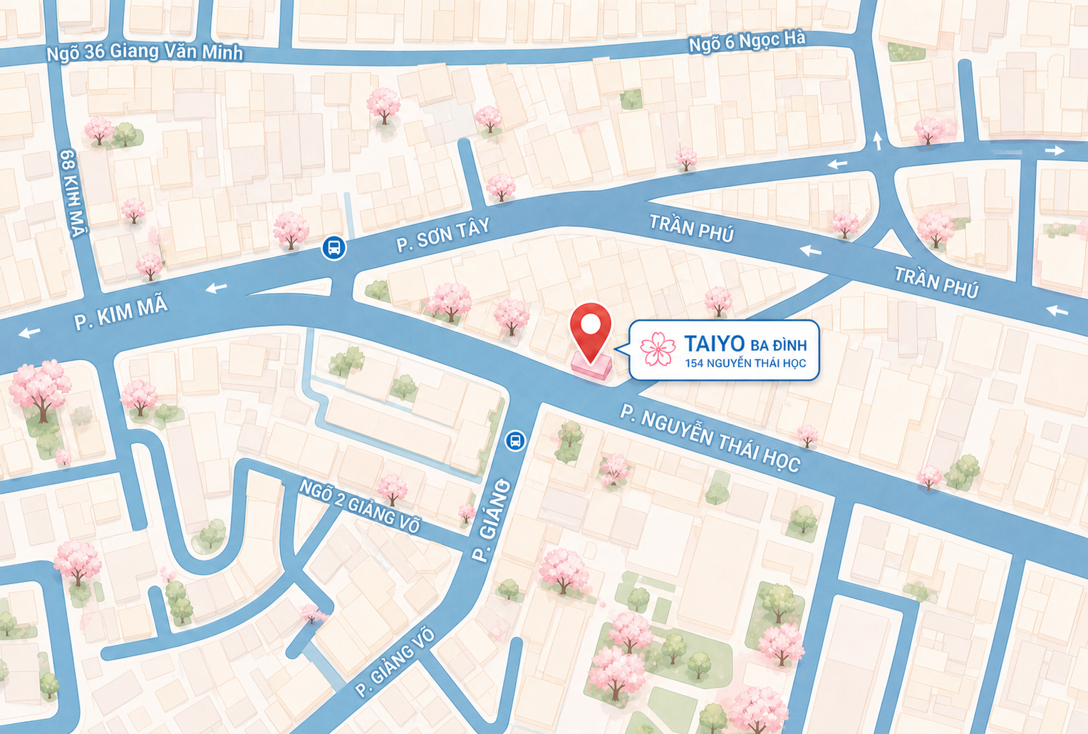 Taiyo Ba Đình — 154 Nguyễn Thái Học, Phường Kim Mã, Quận Ba Đình, Hà Nội, Việt Nam